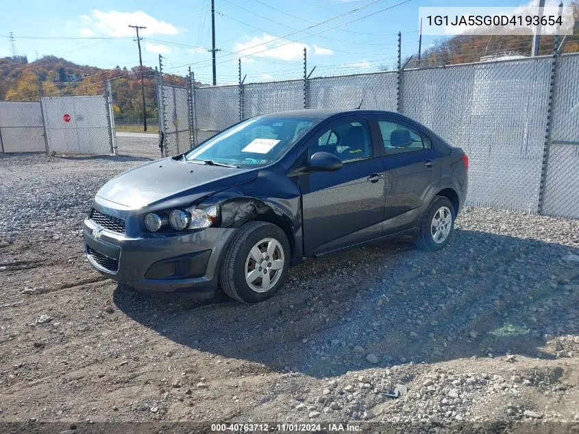 2013 Chevrolet Sonic Ls Auto VIN: 1G1JA5SG0D4193654 Lot: 40763712