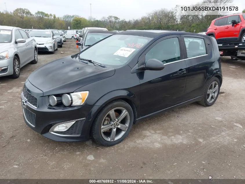 1G1JG6SBXD4191578 2013 Chevrolet Sonic Rs Auto