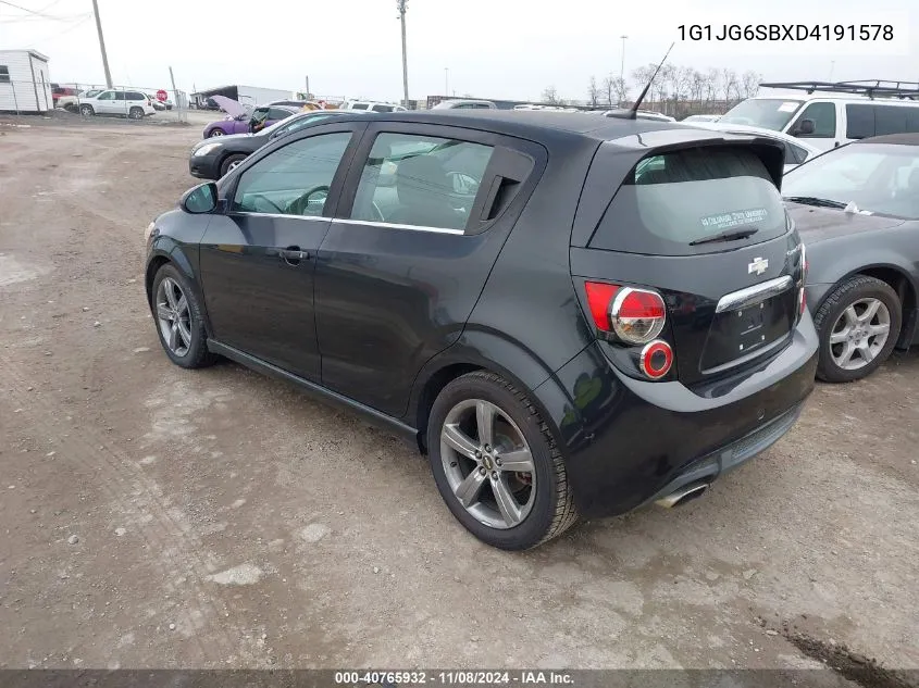 1G1JG6SBXD4191578 2013 Chevrolet Sonic Rs Auto