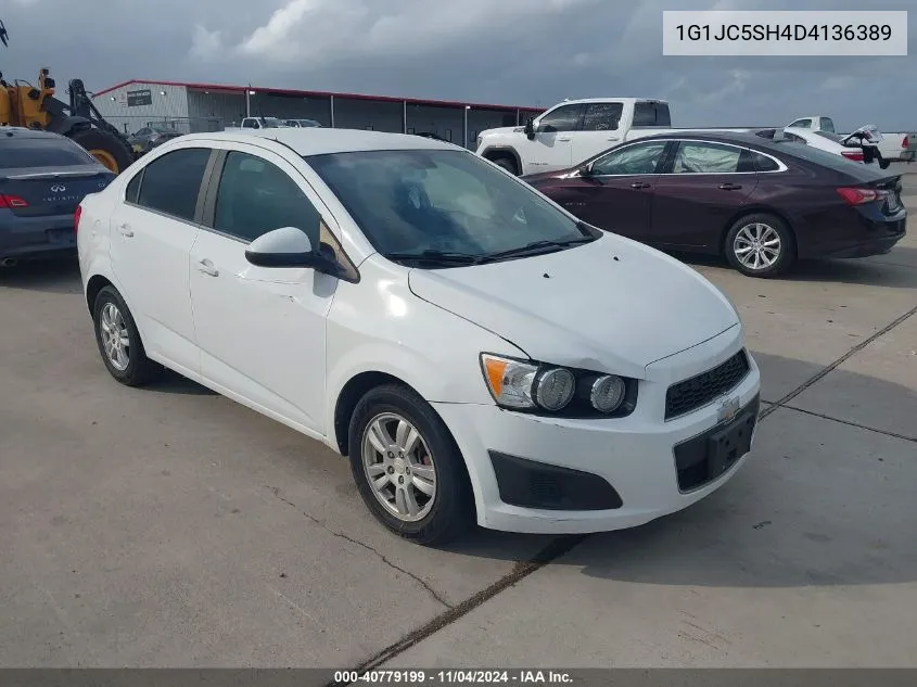 2013 Chevrolet Sonic Lt Auto VIN: 1G1JC5SH4D4136389 Lot: 40779199