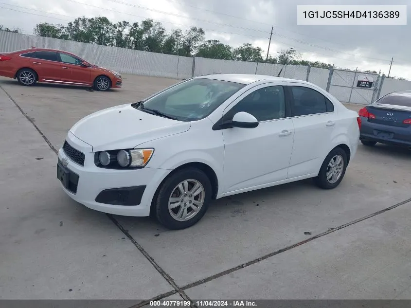 2013 Chevrolet Sonic Lt Auto VIN: 1G1JC5SH4D4136389 Lot: 40779199