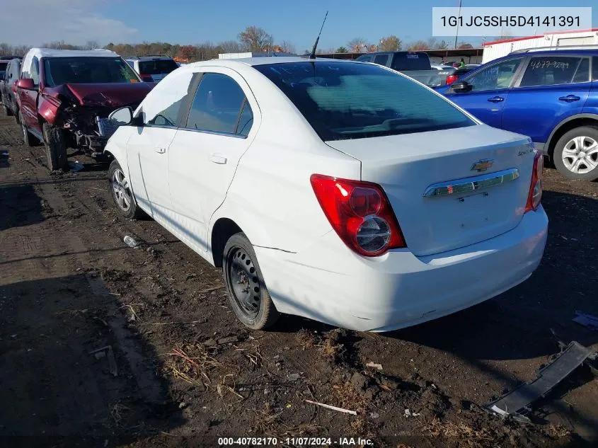 2013 Chevrolet Sonic Lt Auto VIN: 1G1JC5SH5D4141391 Lot: 40782170