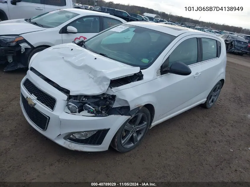 2013 Chevrolet Sonic Rs Auto VIN: 1G1JG6SB7D4138949 Lot: 40789029