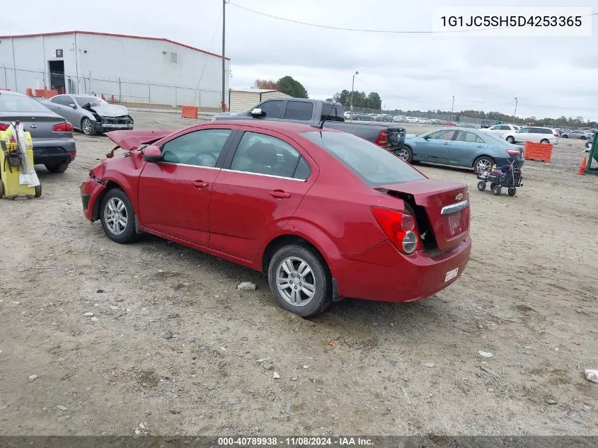 2013 Chevrolet Sonic Lt Auto VIN: 1G1JC5SH5D4253365 Lot: 40789938