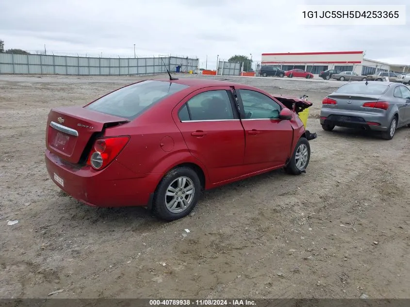 2013 Chevrolet Sonic Lt Auto VIN: 1G1JC5SH5D4253365 Lot: 40789938