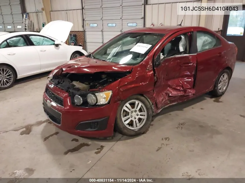 2013 Chevrolet Sonic Lt Auto VIN: 1G1JC5SH6D4104043 Lot: 40831154