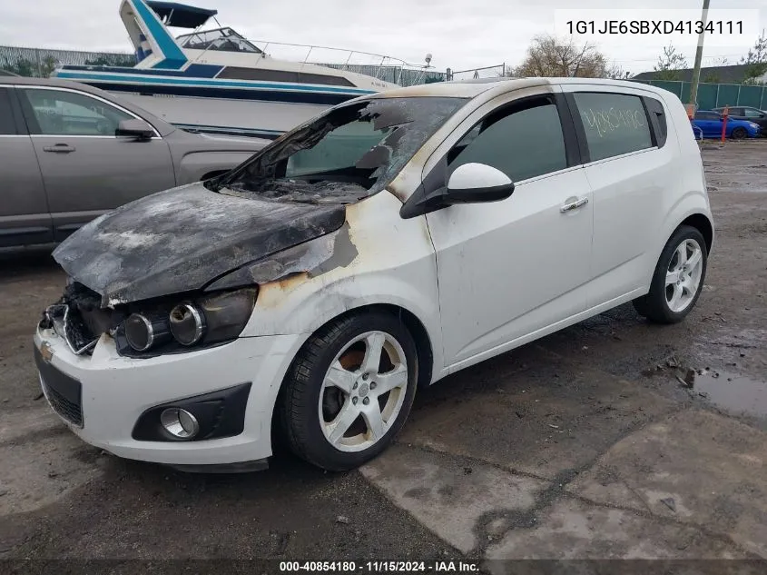 2013 Chevrolet Sonic Ltz Auto VIN: 1G1JE6SBXD4134111 Lot: 40854180