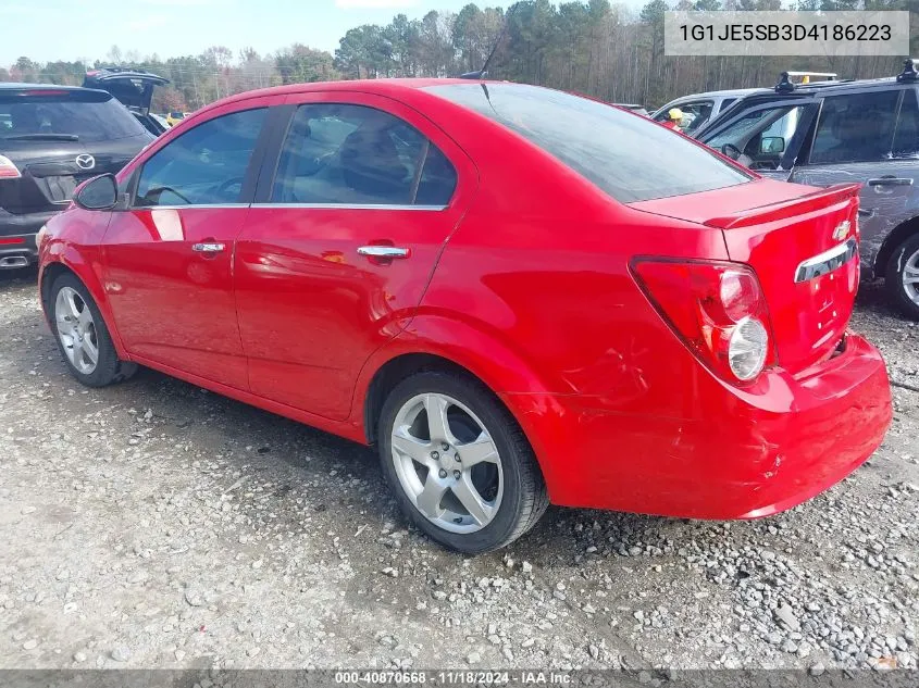 2013 Chevrolet Sonic Ltz Auto VIN: 1G1JE5SB3D4186223 Lot: 40870668