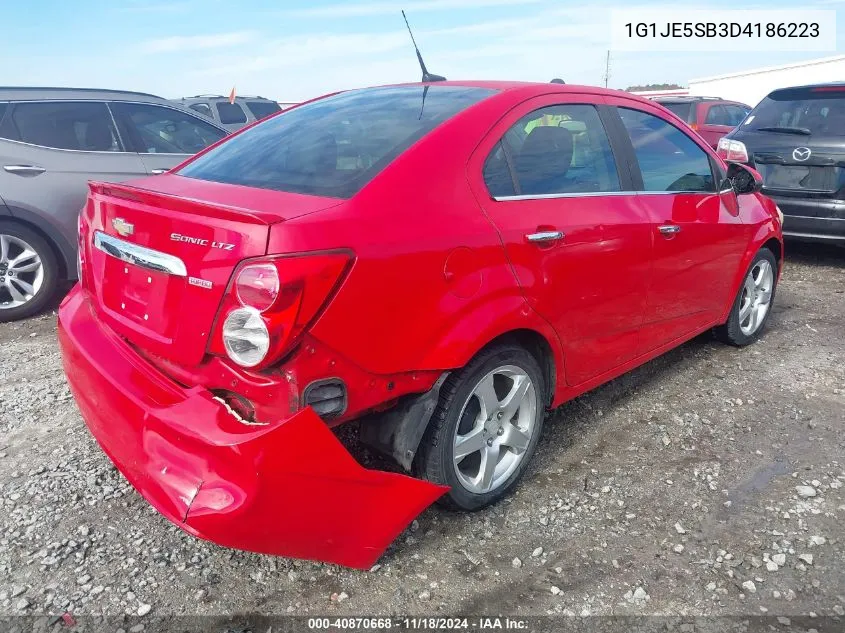 2013 Chevrolet Sonic Ltz Auto VIN: 1G1JE5SB3D4186223 Lot: 40870668