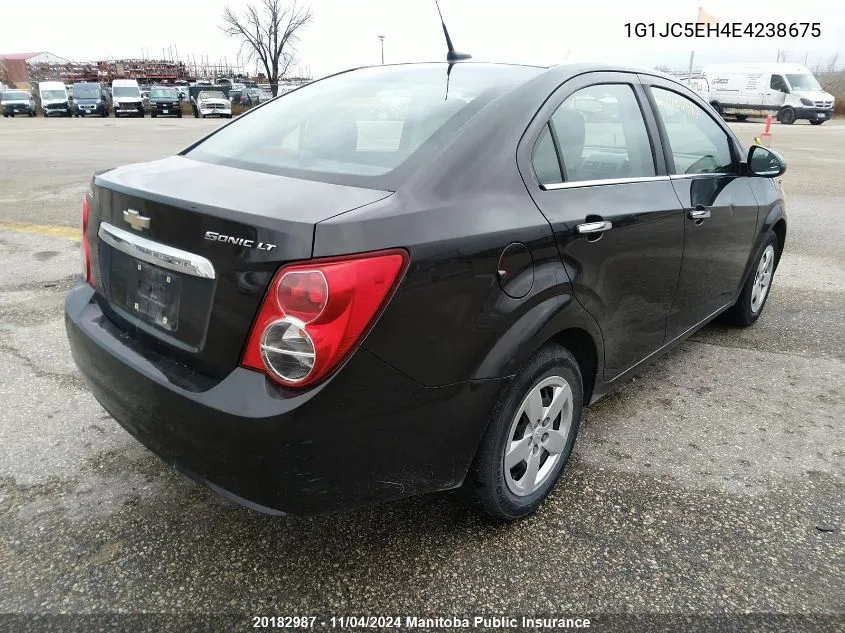 2014 Chevrolet Sonic Lt VIN: 1G1JC5EH4E4238675 Lot: 20182987