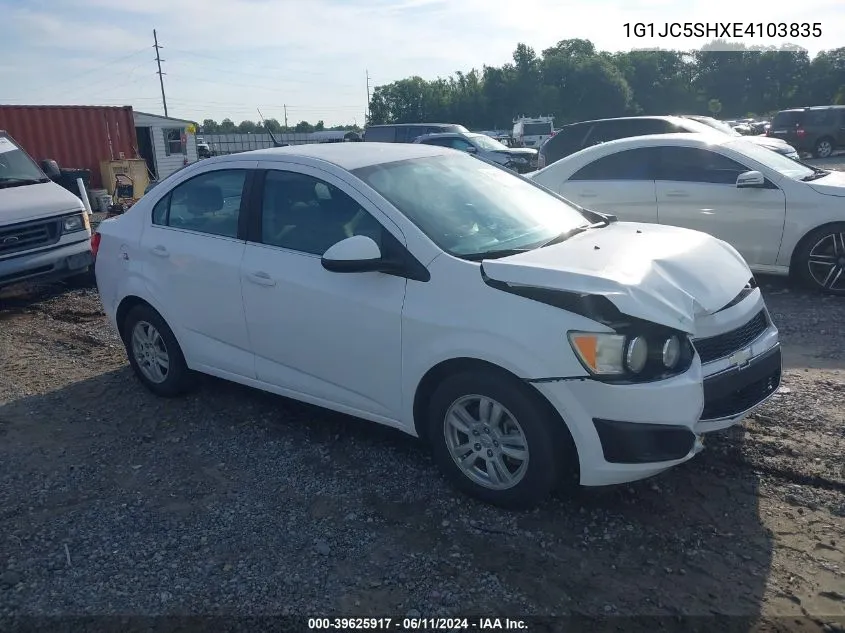 2014 Chevrolet Sonic Lt Auto VIN: 1G1JC5SHXE4103835 Lot: 39625917