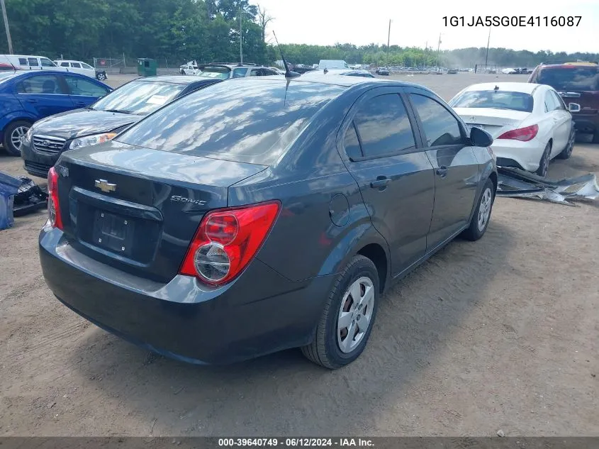 1G1JA5SG0E4116087 2014 Chevrolet Sonic Ls Auto