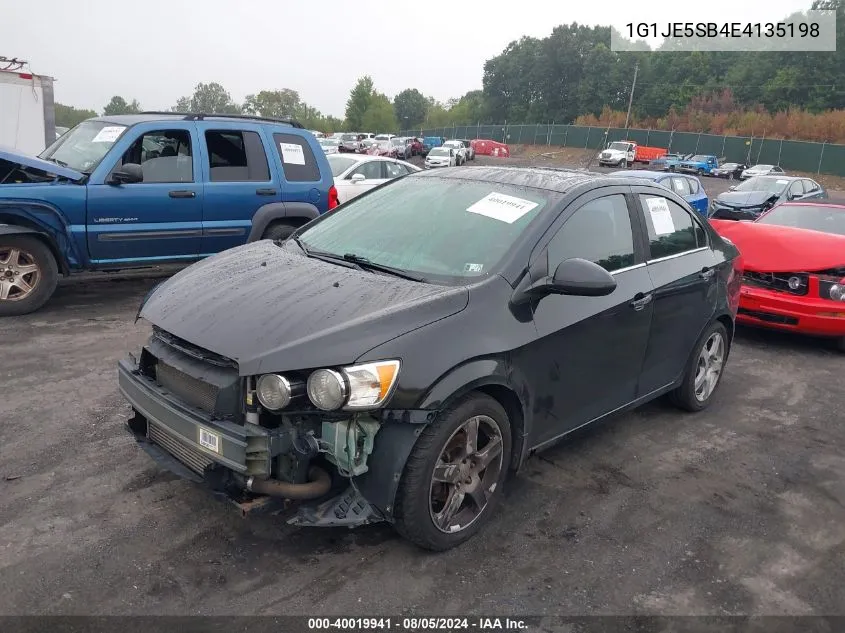 1G1JE5SB4E4135198 2014 Chevrolet Sonic Ltz Auto