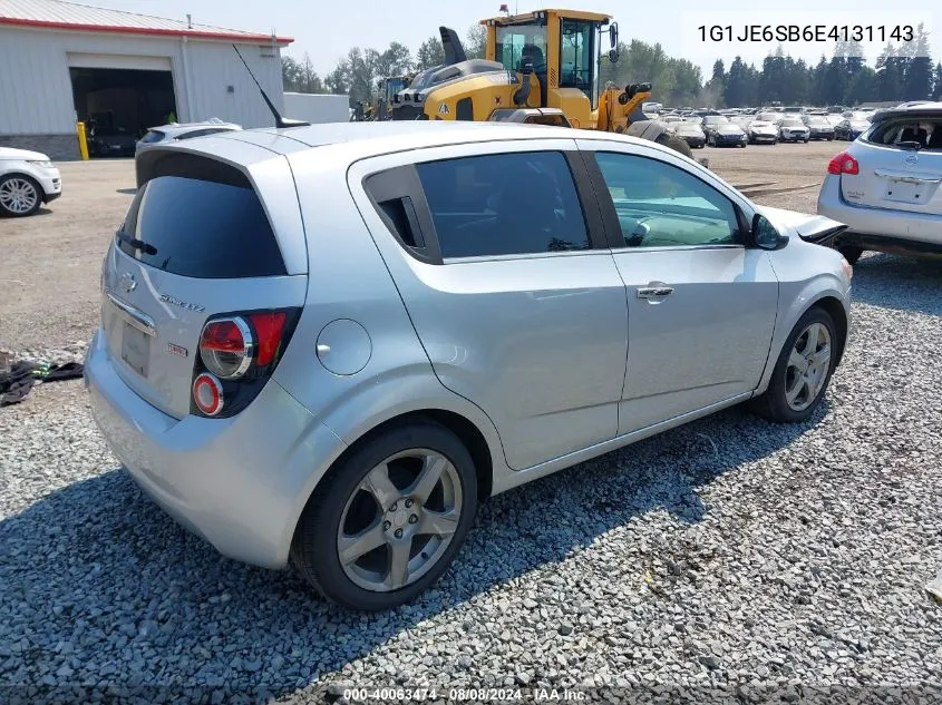 1G1JE6SB6E4131143 2014 Chevrolet Sonic Ltz Auto