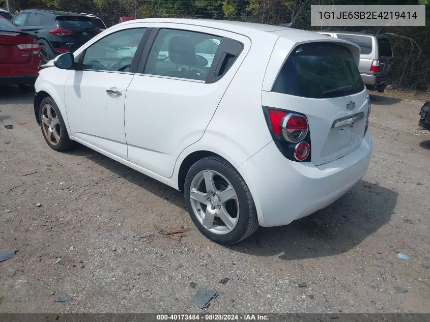 1G1JE6SB2E4219414 2014 Chevrolet Sonic Ltz Auto