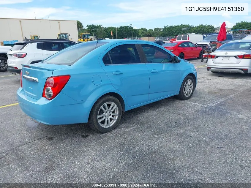 2014 Chevrolet Sonic Lt Auto VIN: 1G1JC5SH9E4151360 Lot: 40253991