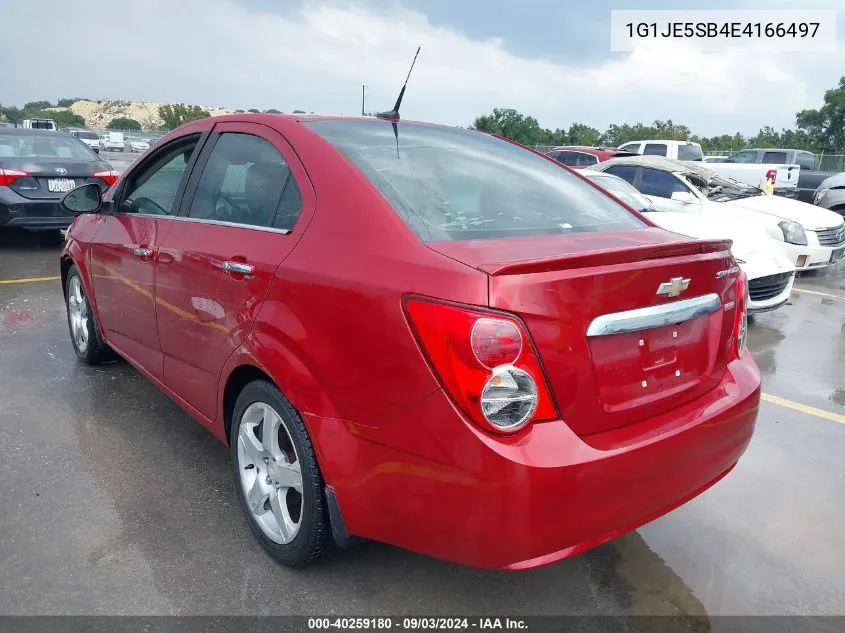 1G1JE5SB4E4166497 2014 Chevrolet Sonic Ltz Auto