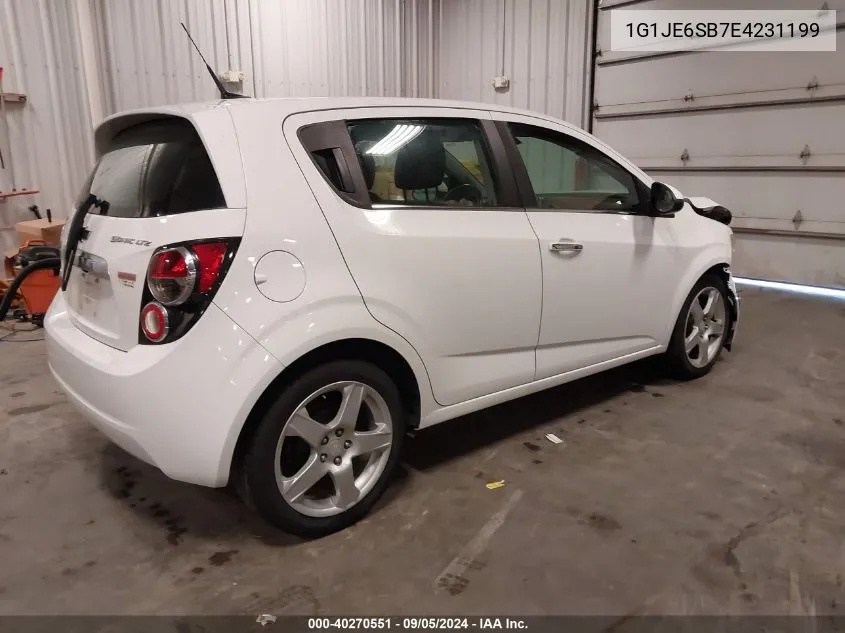 2014 Chevrolet Sonic Ltz VIN: 1G1JE6SB7E4231199 Lot: 40270551