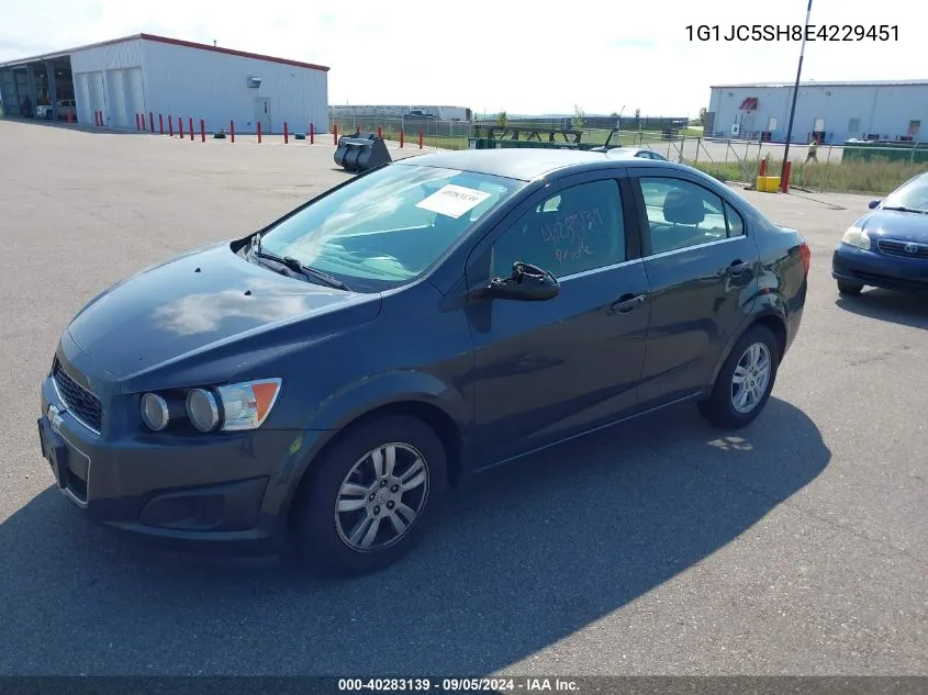 2014 Chevrolet Sonic Lt VIN: 1G1JC5SH8E4229451 Lot: 40283139