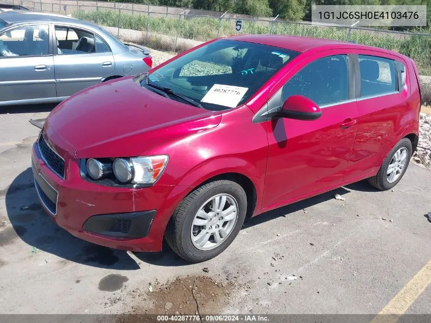 2014 Chevrolet Sonic Lt Auto VIN: 1G1JC6SH0E4103476 Lot: 40287776