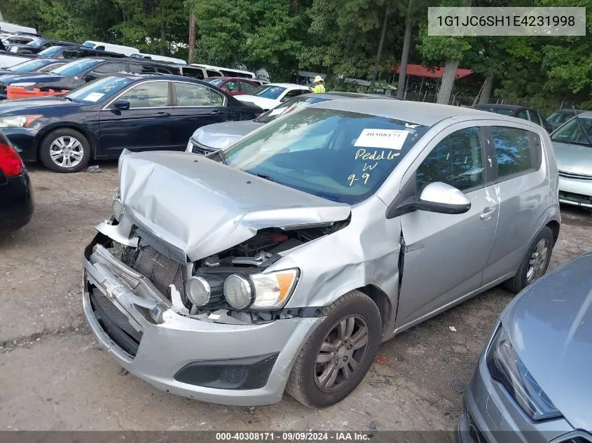 2014 Chevrolet Sonic Lt Auto VIN: 1G1JC6SH1E4231998 Lot: 40308171