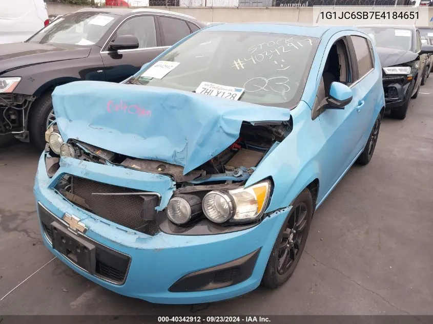 1G1JC6SB7E4184651 2014 Chevrolet Sonic Lt Auto