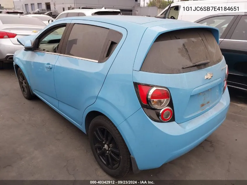 1G1JC6SB7E4184651 2014 Chevrolet Sonic Lt Auto