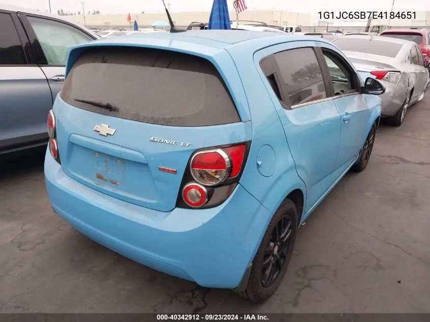 1G1JC6SB7E4184651 2014 Chevrolet Sonic Lt Auto