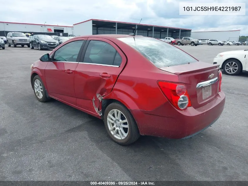 2014 Chevrolet Sonic Lt Auto VIN: 1G1JC5SH9E4221987 Lot: 40409395