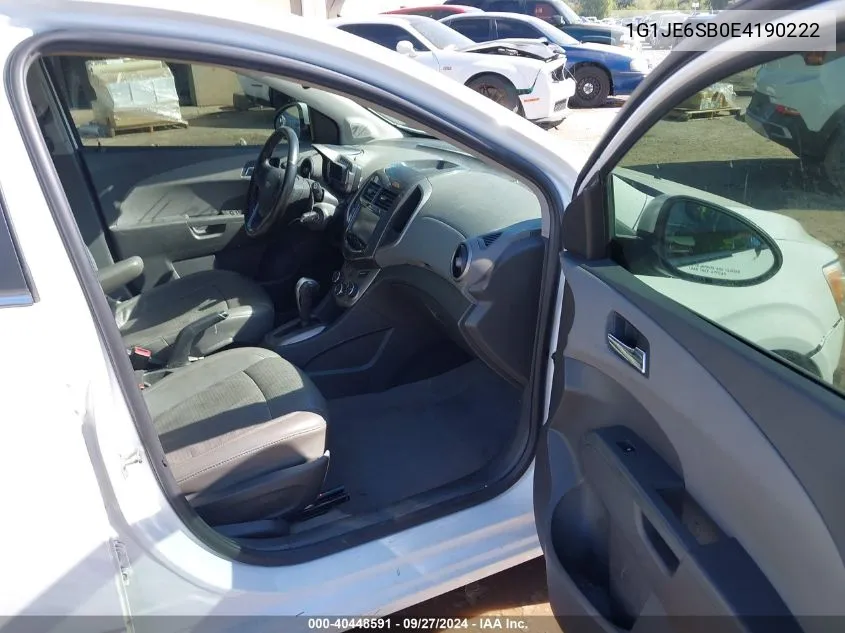 1G1JE6SB0E4190222 2014 Chevrolet Sonic Ltz Auto