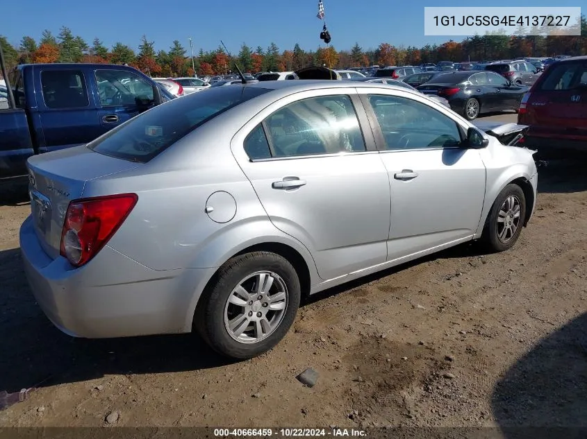 2014 Chevrolet Sonic Lt Auto VIN: 1G1JC5SG4E4137227 Lot: 40666459