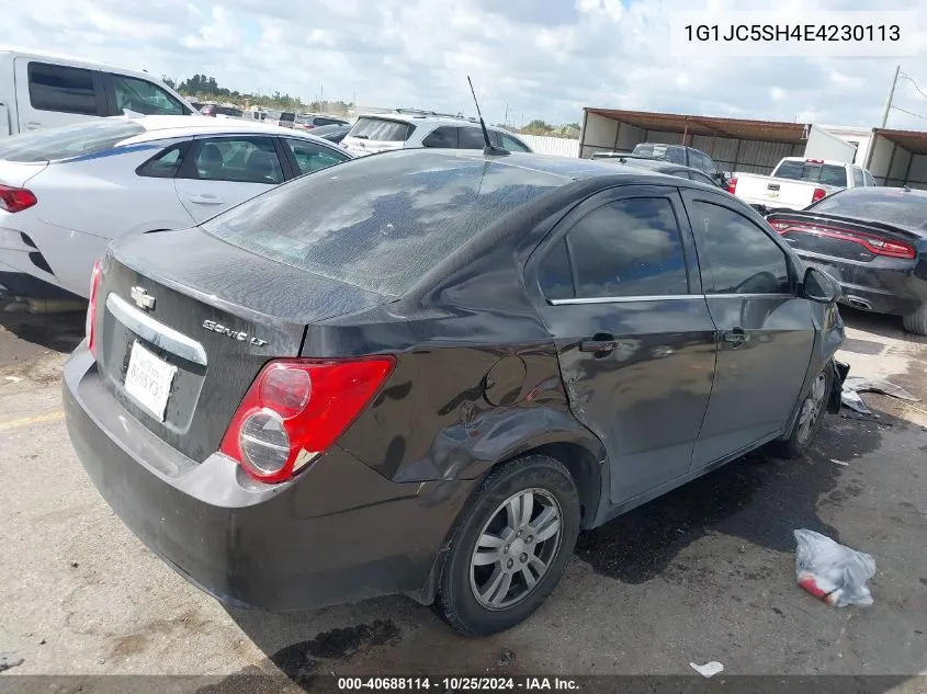 2014 Chevrolet Sonic Lt Auto VIN: 1G1JC5SH4E4230113 Lot: 40688114