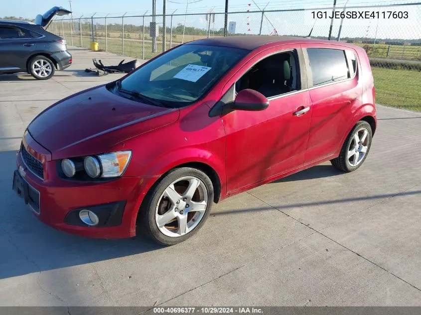 2014 Chevrolet Sonic Ltz Auto VIN: 1G1JE6SBXE4117603 Lot: 40696377