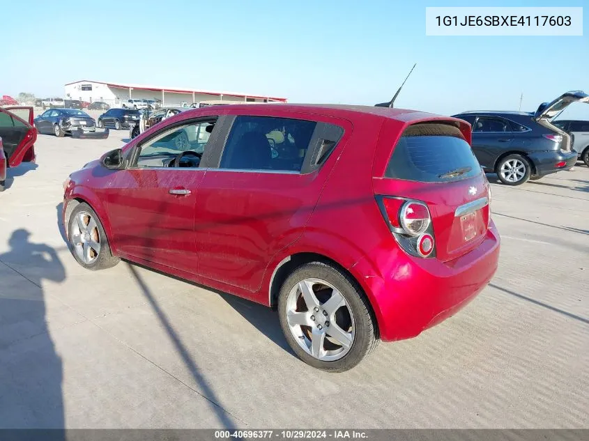 2014 Chevrolet Sonic Ltz Auto VIN: 1G1JE6SBXE4117603 Lot: 40696377