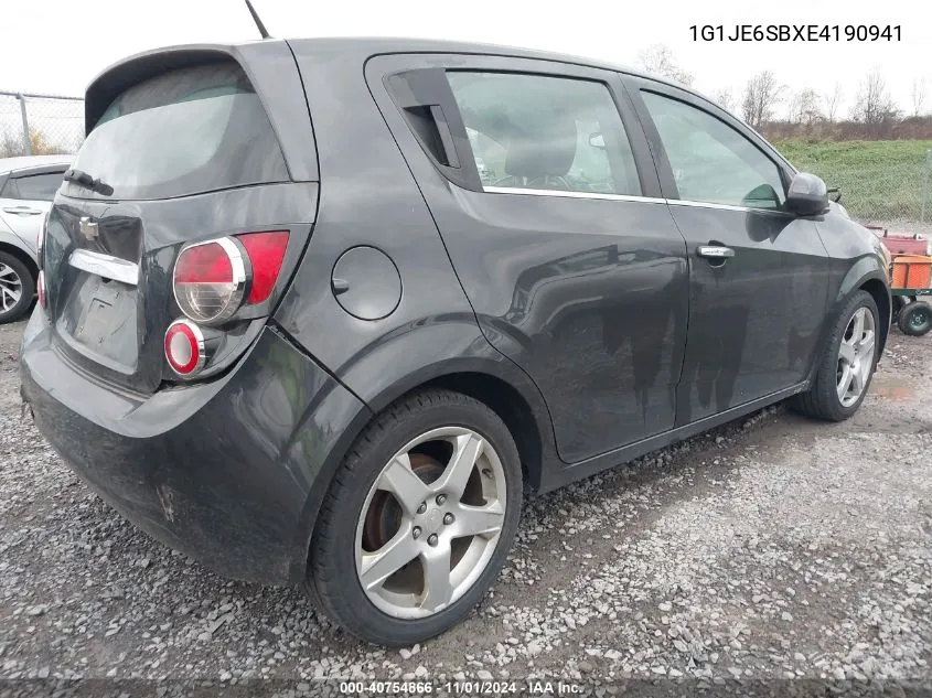 2014 Chevrolet Sonic Ltz Auto VIN: 1G1JE6SBXE4190941 Lot: 40754866