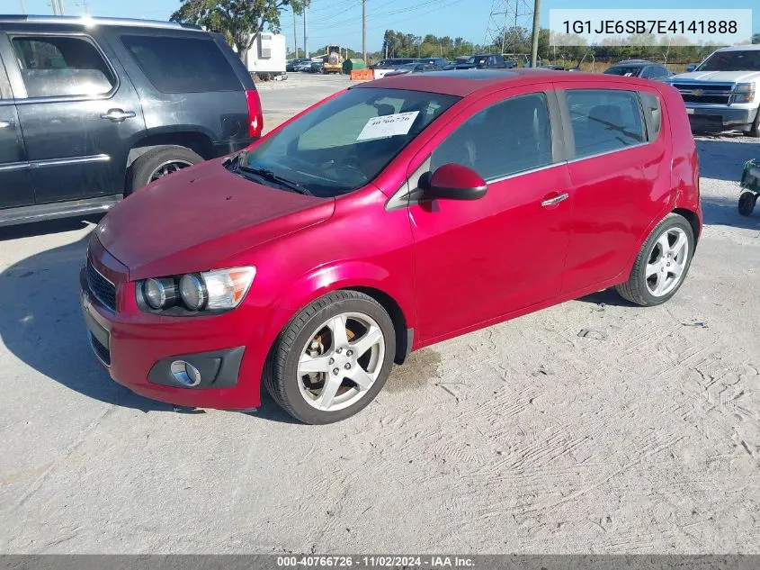 2014 Chevrolet Sonic Ltz Auto VIN: 1G1JE6SB7E4141888 Lot: 40766726