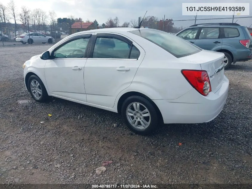 2014 Chevrolet Sonic Lt Auto VIN: 1G1JC5SH9E4193589 Lot: 40795717