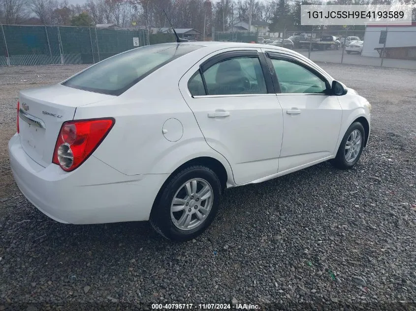 2014 Chevrolet Sonic Lt Auto VIN: 1G1JC5SH9E4193589 Lot: 40795717