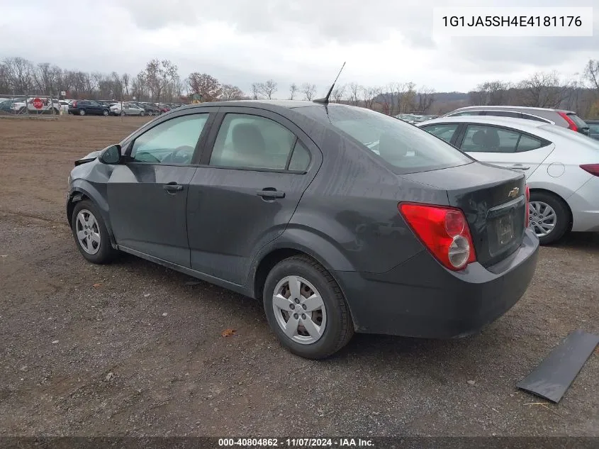 2014 Chevrolet Sonic Ls Auto VIN: 1G1JA5SH4E4181176 Lot: 40804862