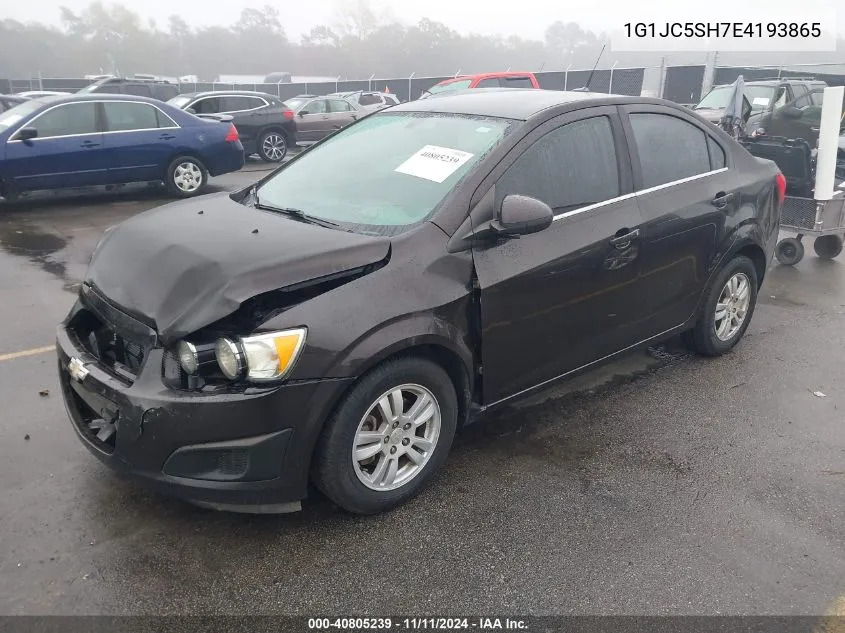 2014 Chevrolet Sonic Lt Auto VIN: 1G1JC5SH7E4193865 Lot: 40805239