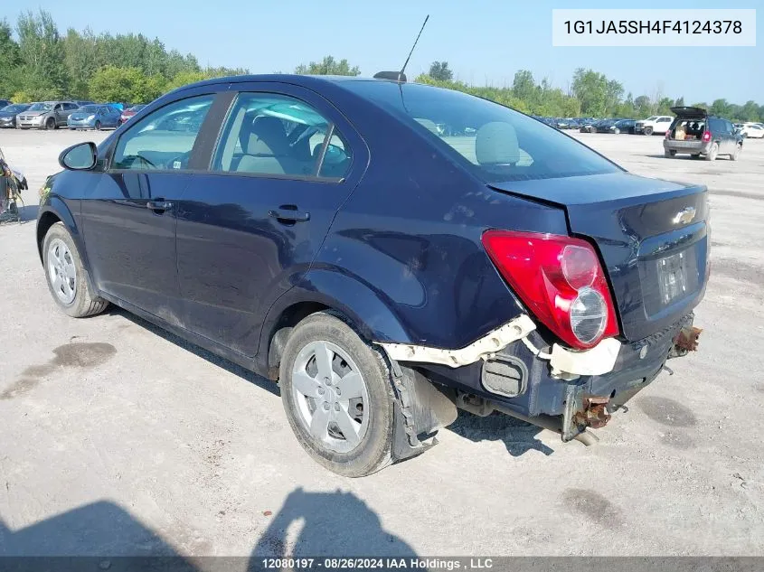 2015 Chevrolet Sonic VIN: 1G1JA5SH4F4124378 Lot: 12080197