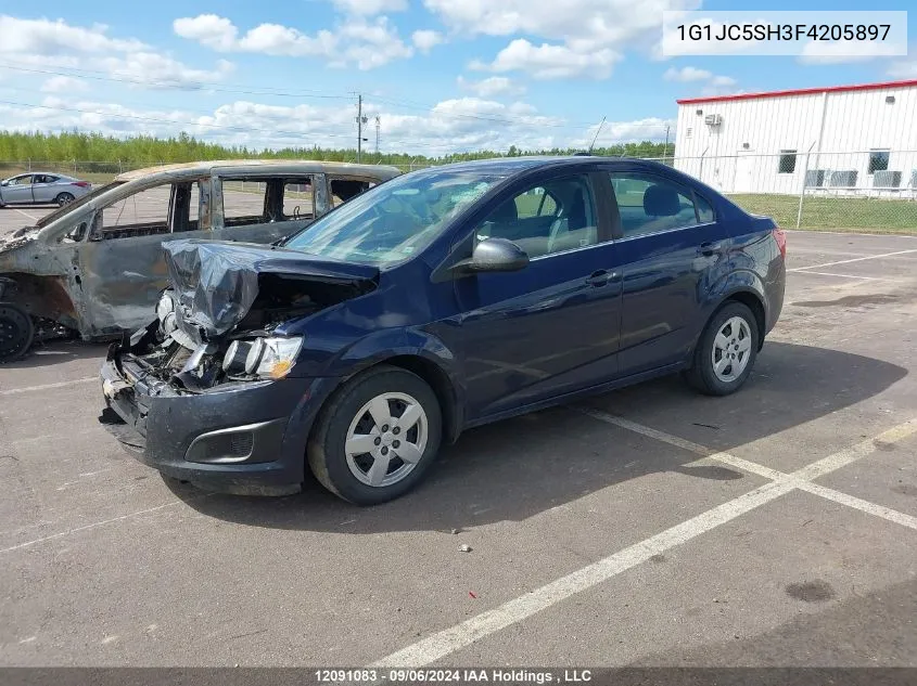 2015 Chevrolet Sonic VIN: 1G1JC5SH3F4205897 Lot: 12091083