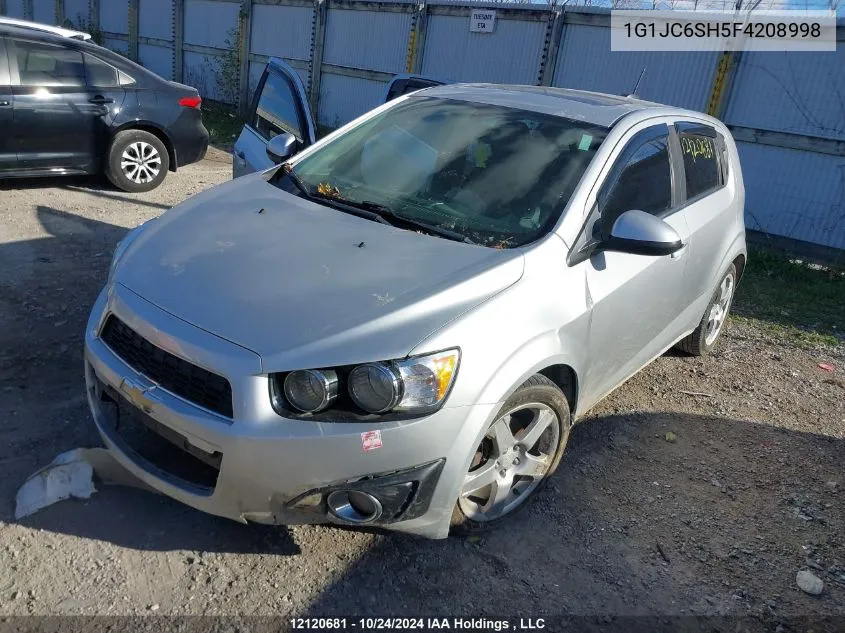 2015 Chevrolet Sonic VIN: 1G1JC6SH5F4208998 Lot: 12120681