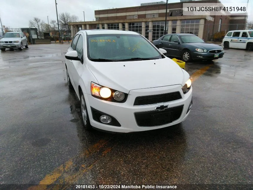 2015 Chevrolet Sonic Lt VIN: 1G1JC5SH8F4151948 Lot: 20181453