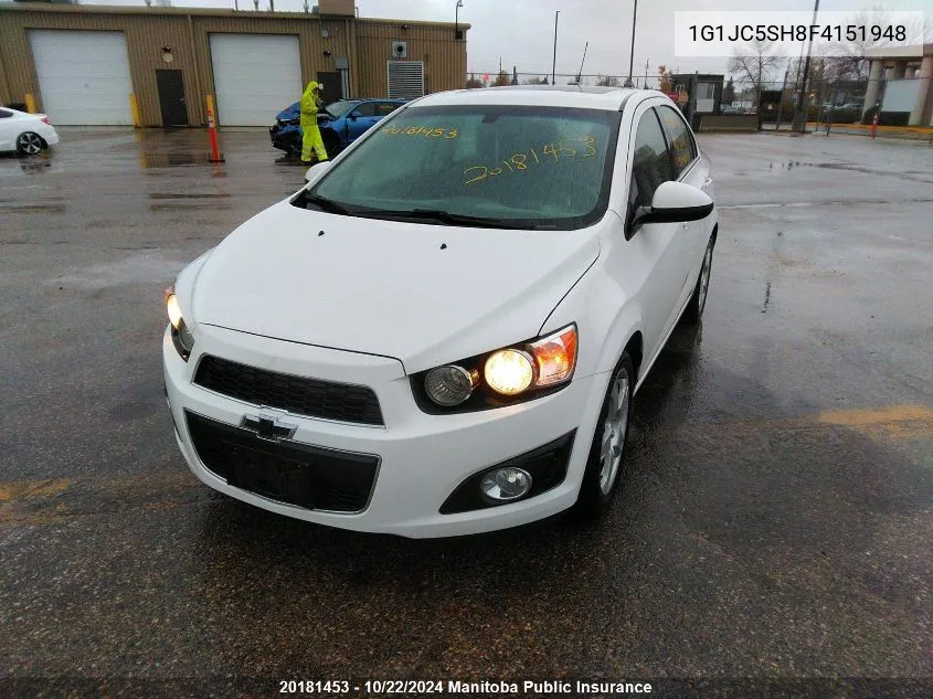 2015 Chevrolet Sonic Lt VIN: 1G1JC5SH8F4151948 Lot: 20181453