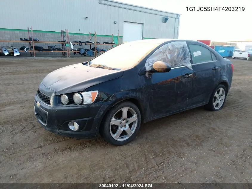 2015 Chevrolet Sonic Lt VIN: 1G1JC5SH4F4203219 Lot: 30040102