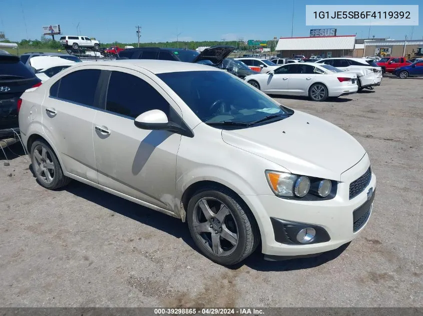 2015 Chevrolet Sonic Ltz Auto VIN: 1G1JE5SB6F4119392 Lot: 39298865