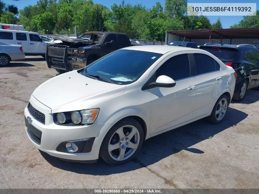 2015 Chevrolet Sonic Ltz Auto VIN: 1G1JE5SB6F4119392 Lot: 39298865