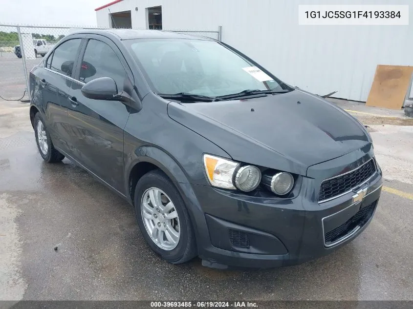 2015 Chevrolet Sonic Lt Auto VIN: 1G1JC5SG1F4193384 Lot: 39693485