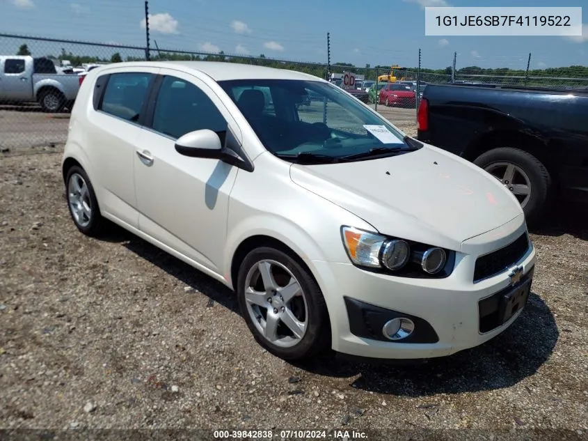 1G1JE6SB7F4119522 2015 Chevrolet Sonic Ltz Auto